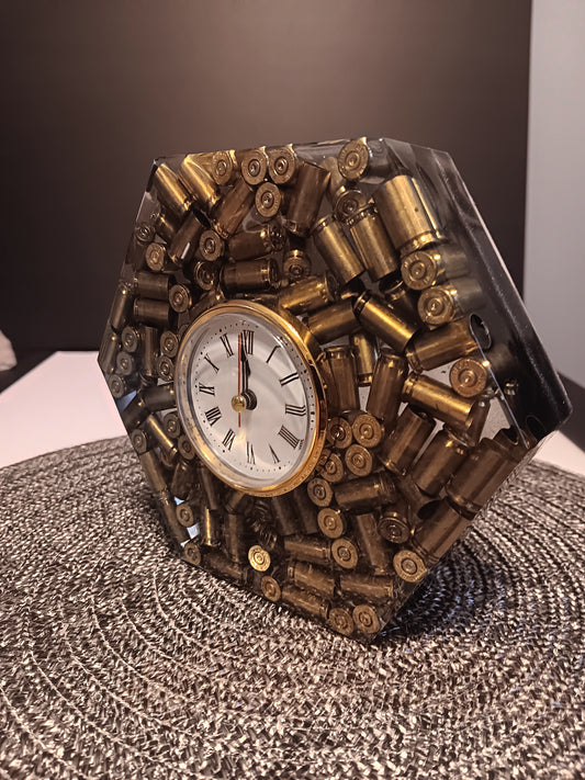 9mm SHELL CASING MANTEL CLOCK