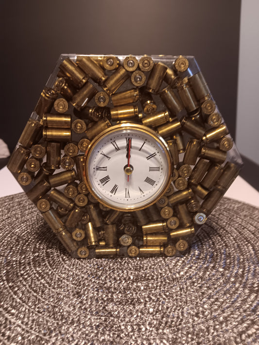9mm SHELL CASING MANTEL CLOCK