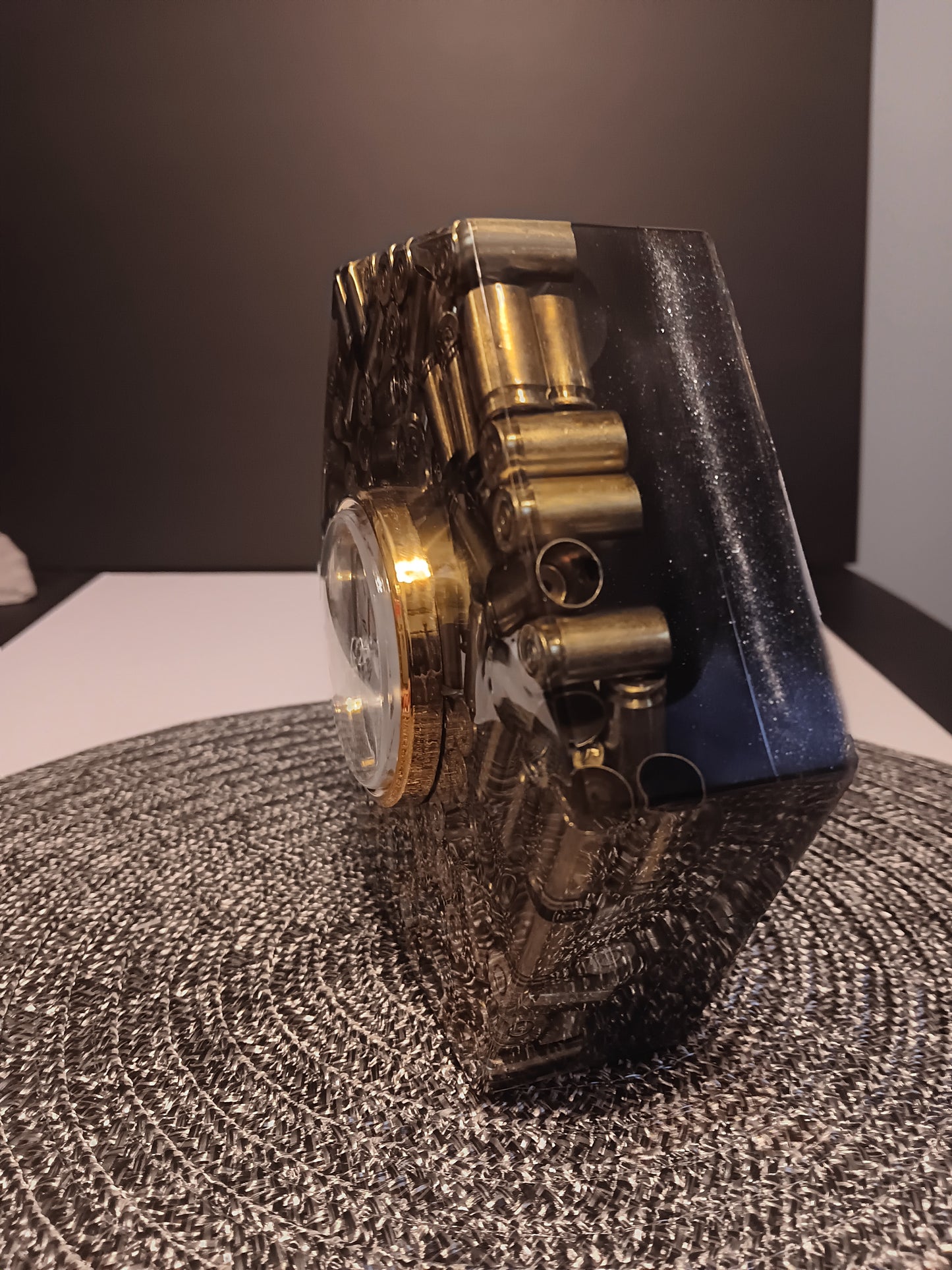 9mm SHELL CASING MANTEL CLOCK