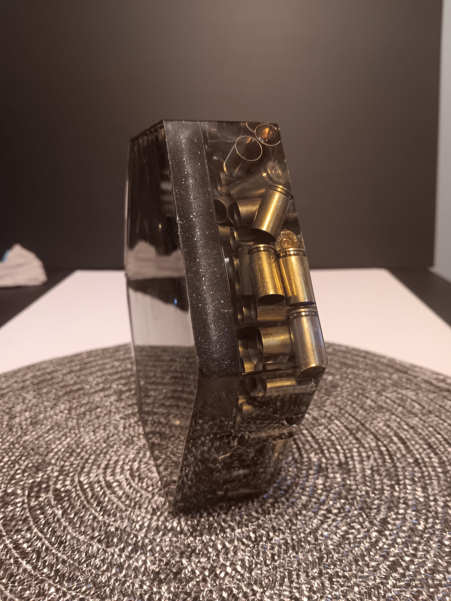 9mm SHELL CASING MANTEL CLOCK