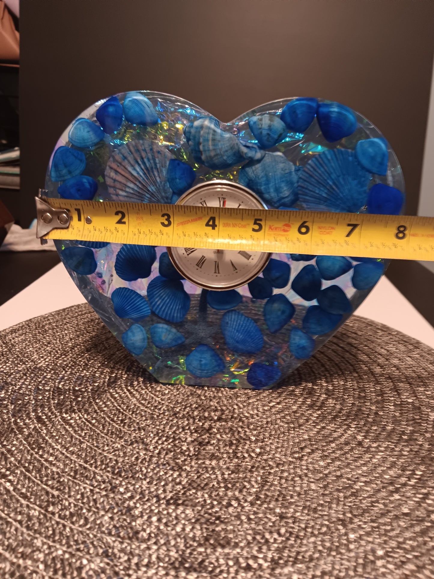 Blue Seashell Mantel clock