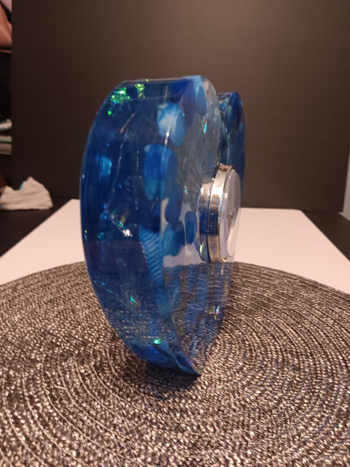 Blue Seashell Mantel clock