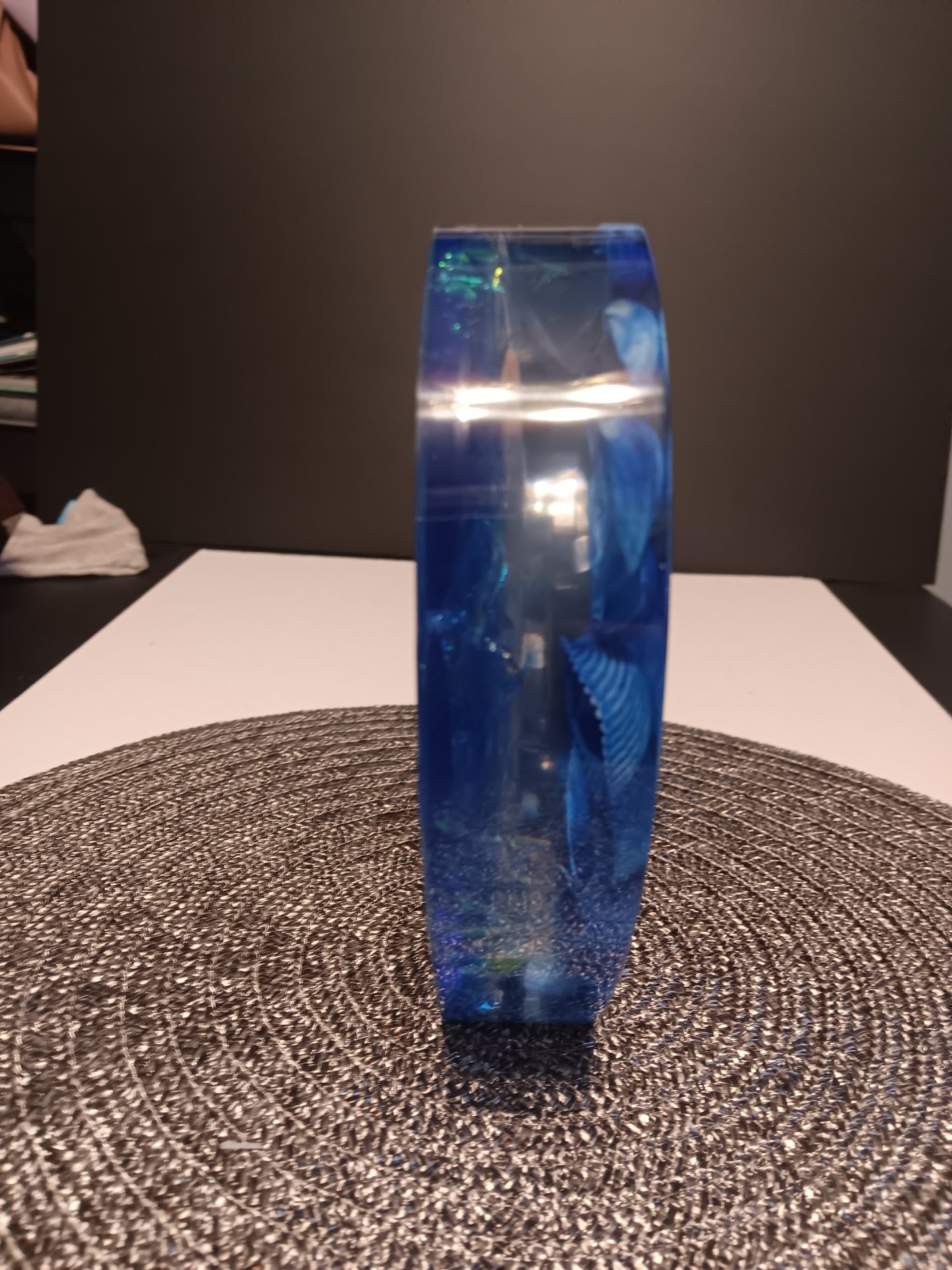 Blue Seashell Mantel clock