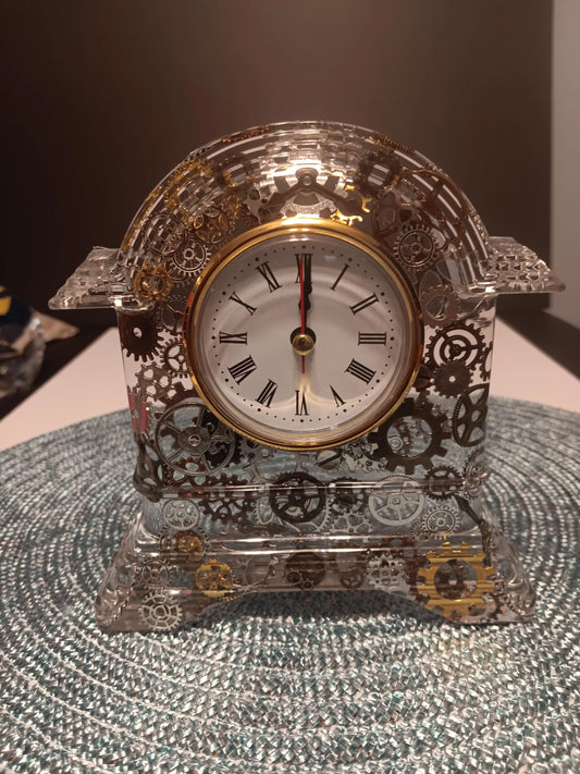 Steampunk mantel clock