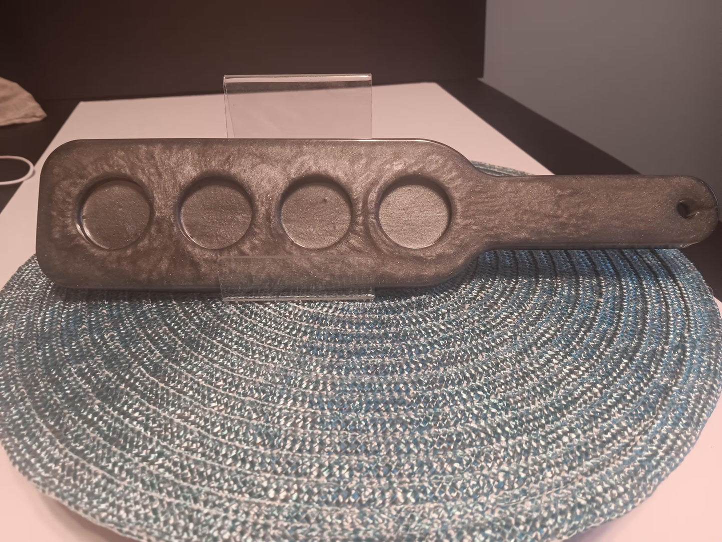 Silver Mica Shot Glass Serving Try