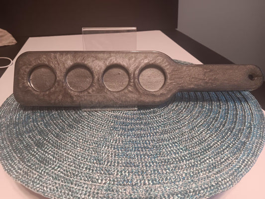 Silver Mica Shot Glass Serving Try