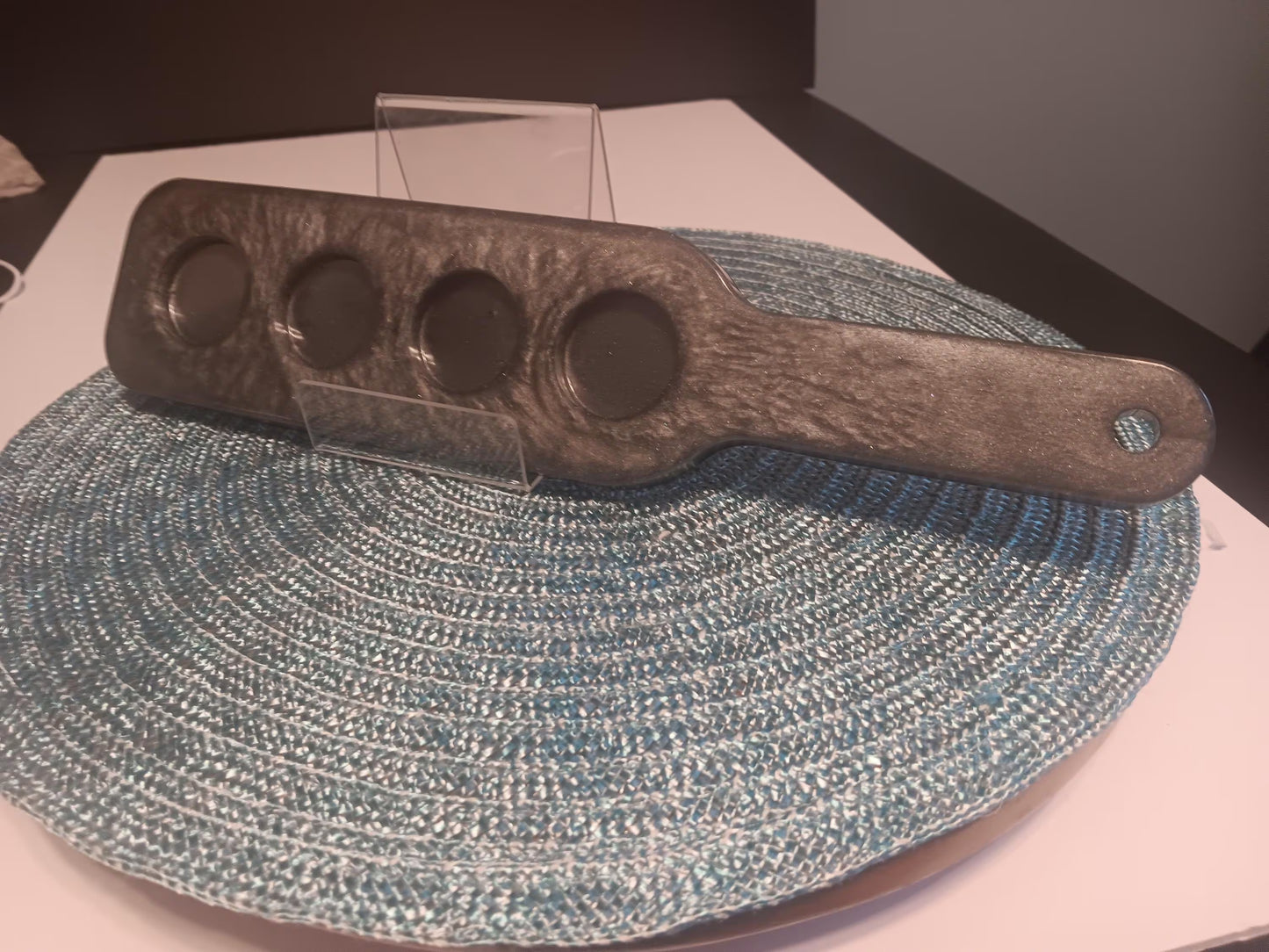 Silver Mica Shot Glass Serving Try