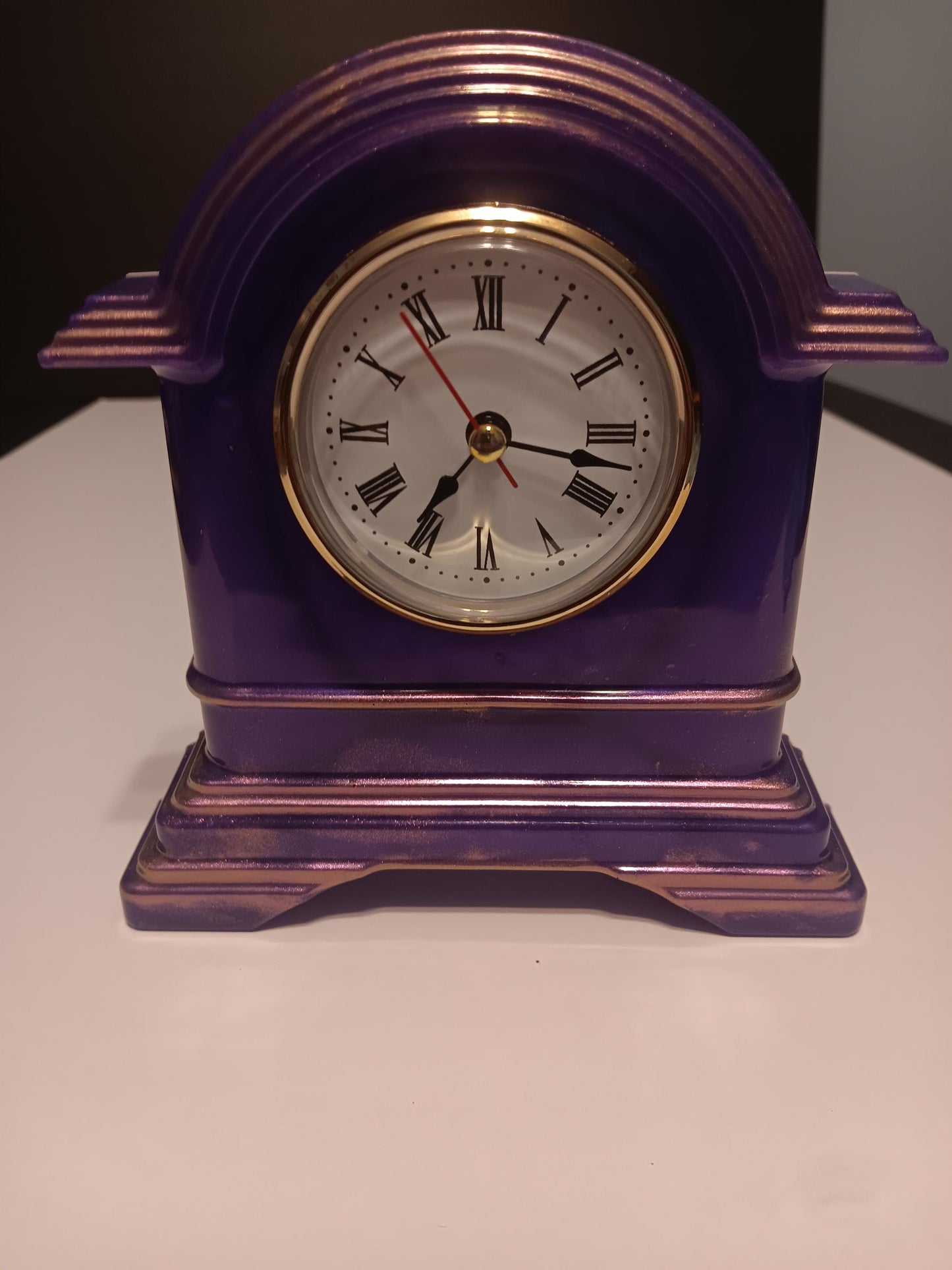 Purple Mica Mantel Clock