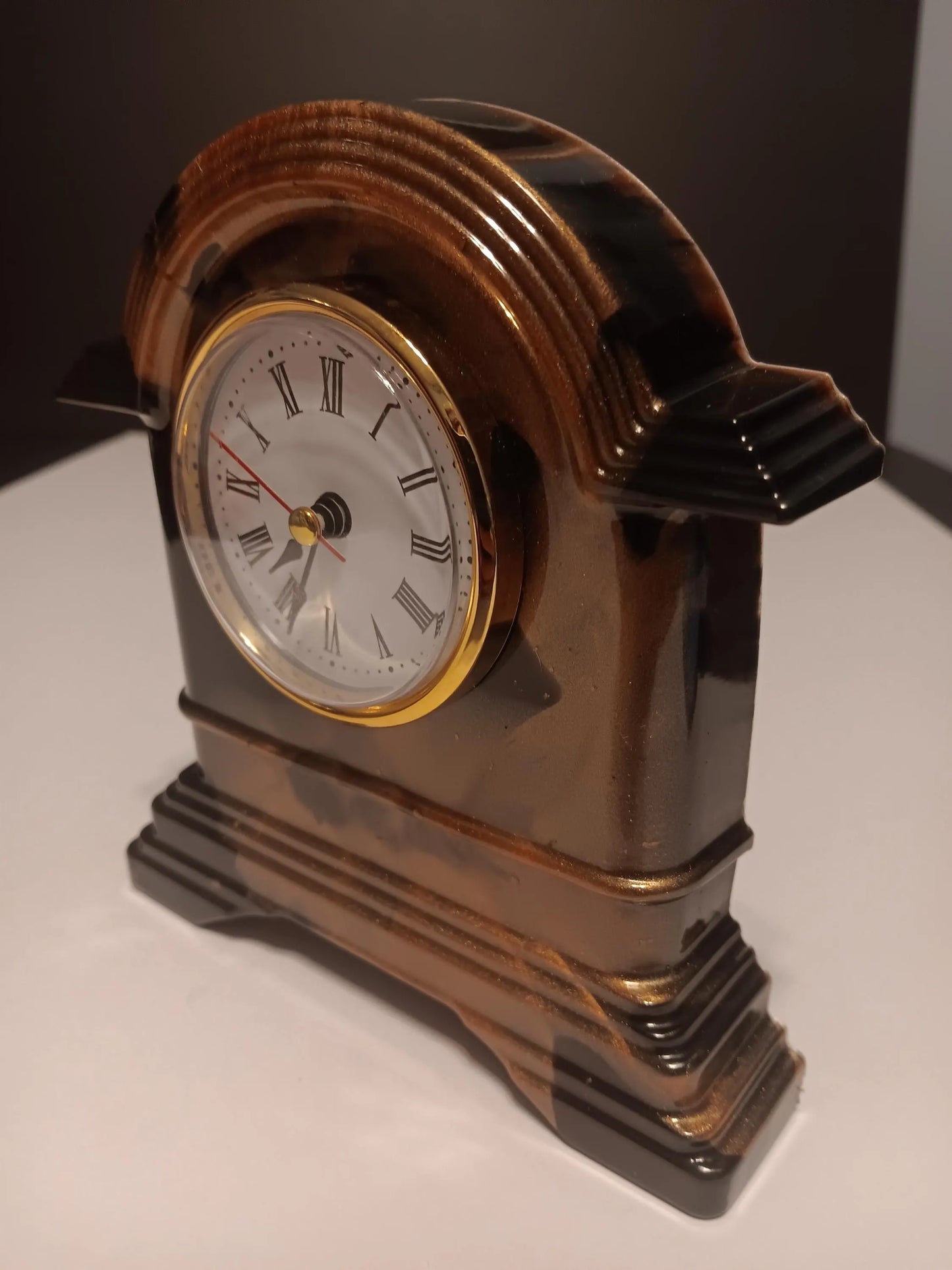 Black and Gold Mantel Clock